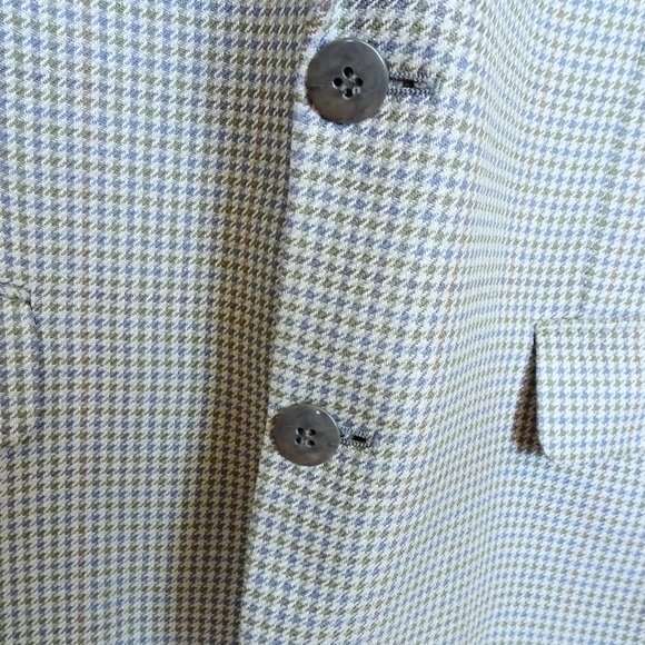 Abraham Moon Vintage Houndstooth Unionmade Silk & Wool Suit Jacket - Picture 4 of 14